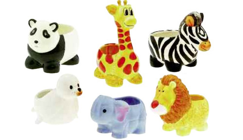 5in Long Baby Zoo Animal Planters - (Set of 6)