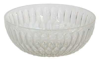 9in Wide Sunburst Clear Plastic Bowl