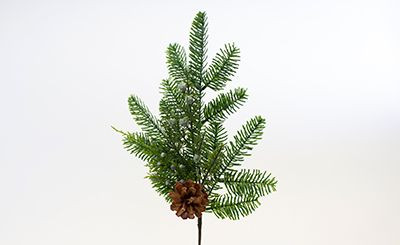 21in Noble Fir Spray x3 with Pine Cones (Bag of 2)