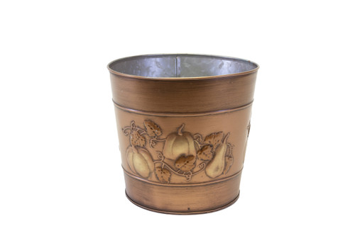 7.5in Wide Fall Abundance Tin Pot Cover