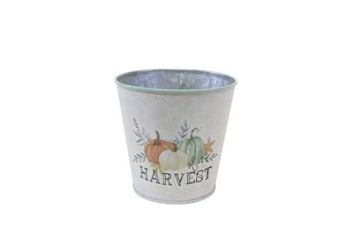 5in Wide Fall Harvest Tin Pot Cover