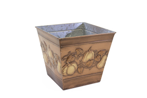 6.5in Square Fall Abundance Tin Pot Cover