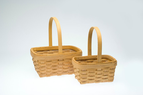 9.5-11in Long Splitwood Rectangular Baskets (Set of 2)