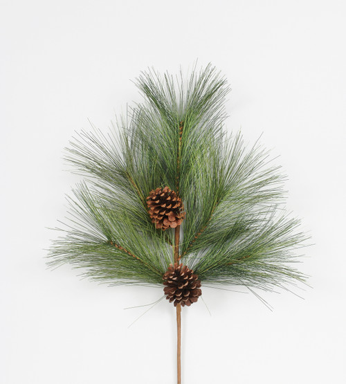 27in Pine Needle Spray x5 with Pine Cones