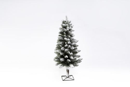 36in Snow Crystal Flocked Pine Tree, 127 Tips