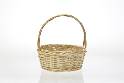 13in Wide Split Willow Basket - Natural