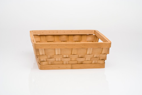 11.5in Long Splitwood Rectangular Basket Tray with Side Handle
