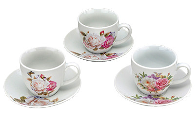Tea Cup and Saucer Ceramic Set (Assorted)