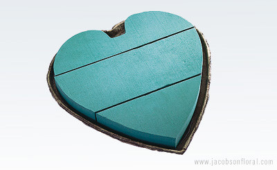 12in Oasis Foam Solid Heart (Pack of 2)