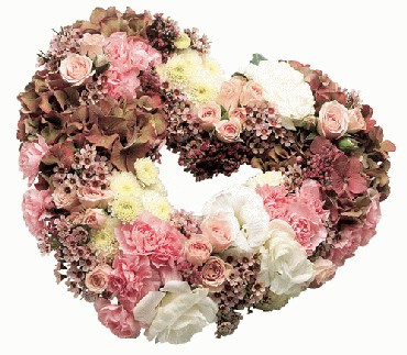 12in Oasis Foam Open Heart (Pack of 2)