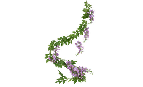 6ft Wisteria Garland - Lavender