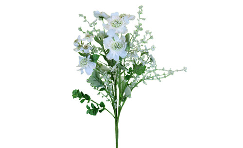 21in Mixed Flower Spray - White