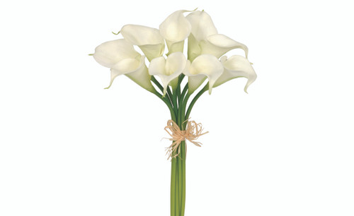 14in Calla Lily Standing Bundle x9 - White