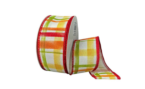 #9 Tuttola Plaid Fall Ribbon - Wired Edge (20yd)