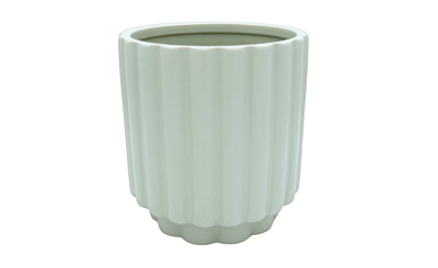 7.25in Wide Carmen Fluted Ceramic Pot - Light Blue