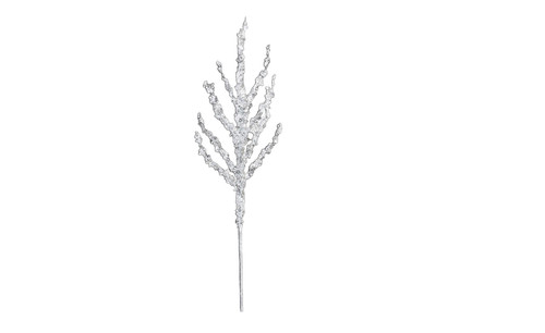 26in Sequin Beaded Spray - Silver