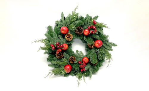 24in Fruit Cake Decorated Wreath, 68 Tips