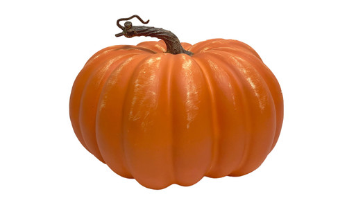 9in Wide Orange Pumpkin - Faux Fruit