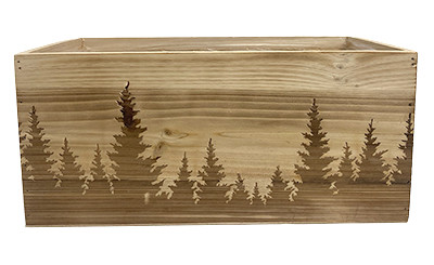 13in Long North Woods Rectangular Wood Planter Box
