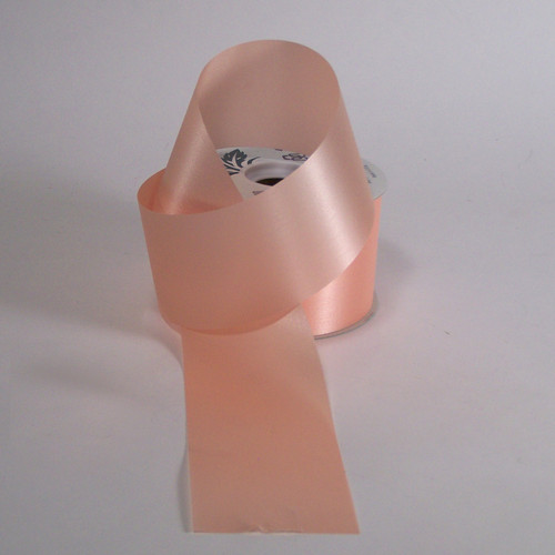 #40 Polished Plain Satin Ribbon - Coral (50yd)