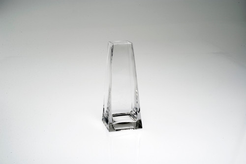 7.5in Tall Pyramid Glass Bud Vase