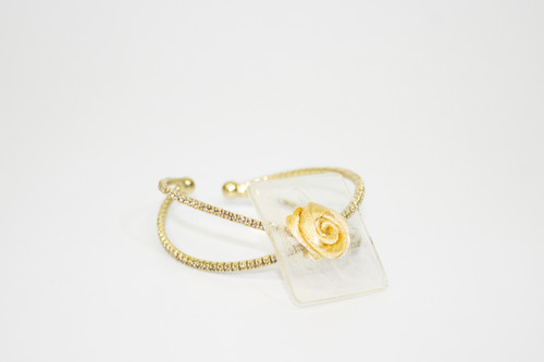 Crown Jewels Twisted Wristlet Cuff - Gold