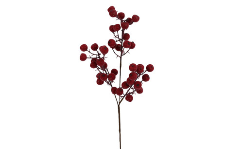 18in Waterproof Iced Red Berry Spray