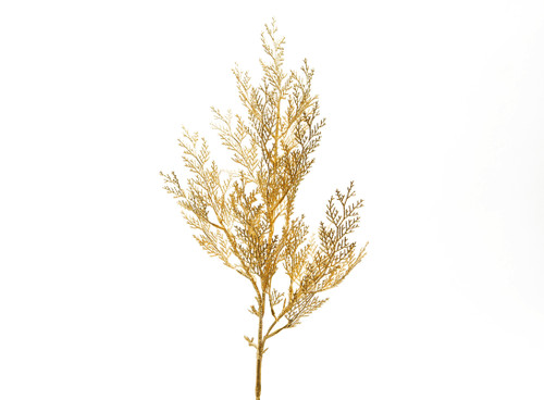 25in Glitter Lawson Cypress Spray x23 - Gold