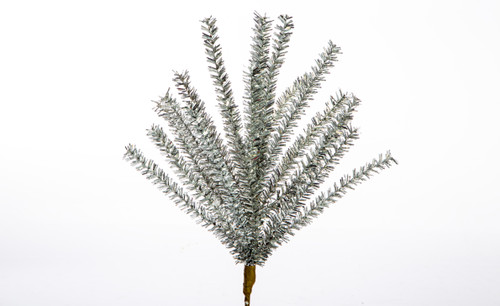 15in Metallic Tinsel Spray - Silver