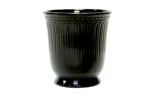 5.25in Wide Patrick Ceramic Pot - Black