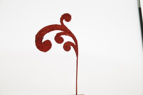 27.5in Glitter Bead Loop Spray - White