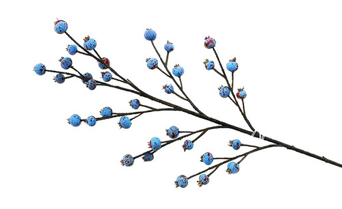 18in Blue and Red Berry Spray x36 (6pk)