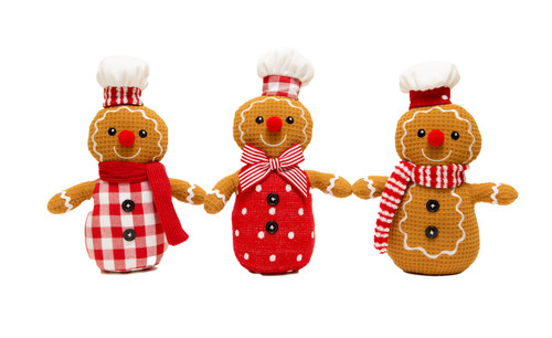 11in Tall Plush Gingerbread Chef (Assorted)