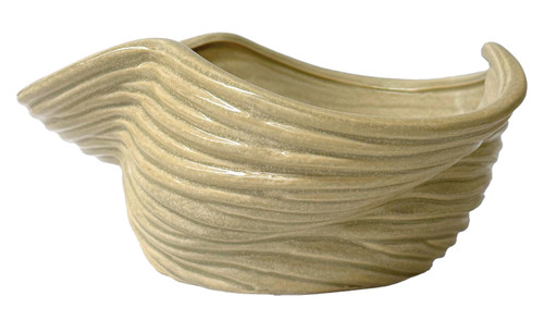 8in Wide Agnes Ceramic Bowl - Taupe