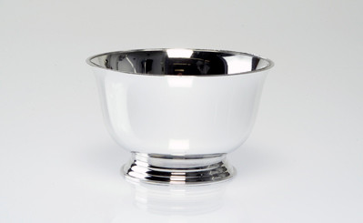 8in Wide Plastic Revere Compote Bowl - Silver