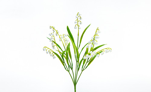 15in Lily of the Valley Bush - White