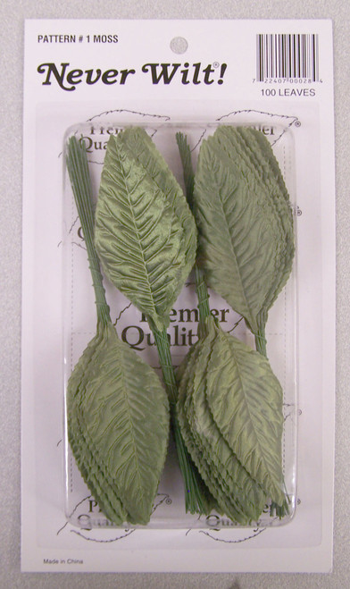 #1 Large Corsage Leaves - Moss Green (100pk)