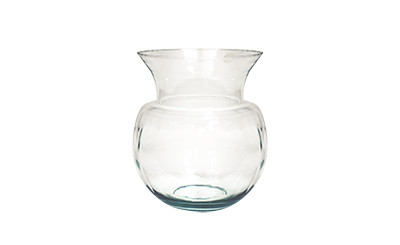 7.75in Tall Rio Cache Optic Clear Glass Vase - Jacobson