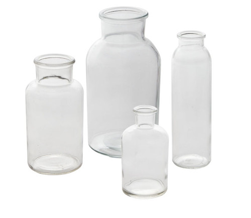 6.25in Tall Billie Bottle Clear Glass Vase