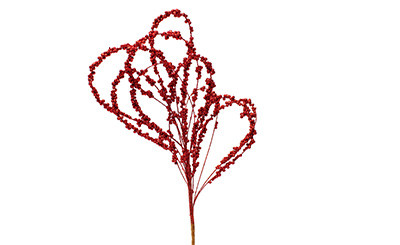 18.5in Glitter Loop Ball Spray - Red