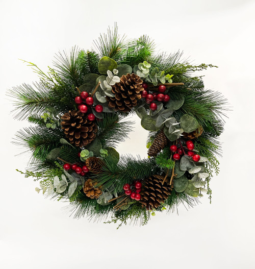 24in Klause Decorated Wreath, 57 Tips