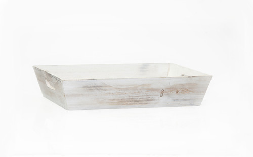 15in Long Flared Wood Tray with Handles - Nantucket
