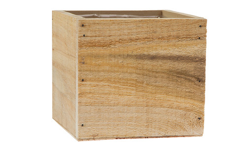 5in Berry Box Wood Cube - Natural