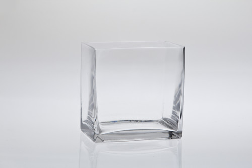 6in Tall Rectangular Clear Glass Vase - Jacobson