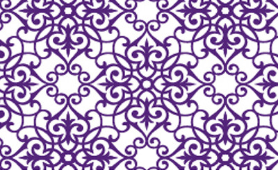 24in Wide Baroque Paper Roll (833ft) - Purple White