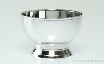 5in Wide Plastic Revere Compote Bowl - Silver