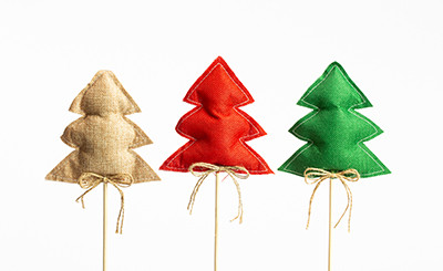 18in Burlap Tree Pick (Assorted)