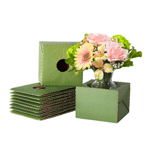 Pop Up Floral Delivery Box - Green (Medium, 10pk)