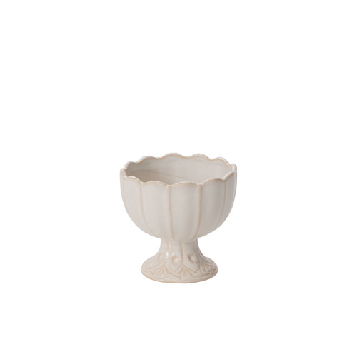 4.5in Wide Meryl Ceramic Compote - White