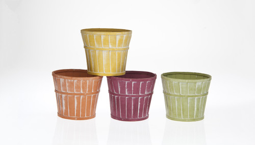 7.5in Wide Splitwood Basket Pot Cover - Assorted Fall